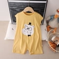 thumbnail image 2 of Xyant Newborn Baby Boy Girl Romper Summer Clothes Infant Sleeveless Solid Ribbed Onesie Bodysuit Jumpsuit Outfits (Light Yellow,9-12 Months), 2 of 4