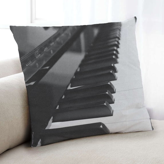 Ahgly Company Music Piano Indoor Throw Pillow, 18 inch by 18 inch