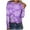 #2 Purple, variant on Lolmot Christmas Shirts for Women Reindeer Snowflake Printed Gradient Color Sweatshirt Long Sleeve Round Neck Loose Comfy Pullover Tops