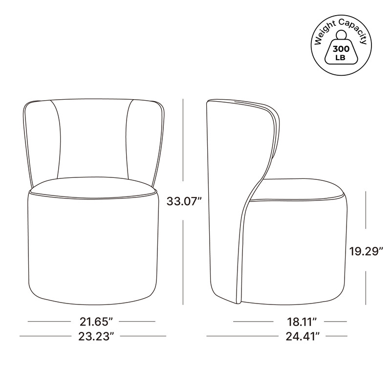 Spruce & Spring Luckett Upholstered Caster Dining Chair Indoor Fabric Dining Chair