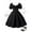 Black, variant on Elegant Heart Neckline Sleeve Little Black Dress for Girls Summer Party Formal Occasion Gown Girls Summer Dress Cassual Formal Dresses Cute Sun Dresses