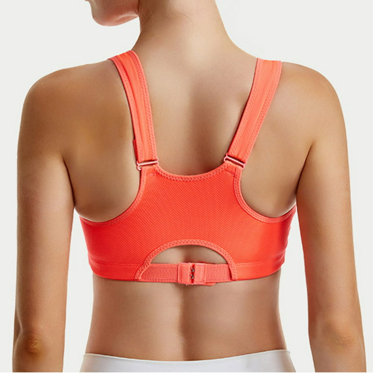 Meichang Women's Sports Bras Wirefree Lift T-shirt Bra Seamless Padded  Bralettes Stretch Yoga Workout Bras Front Closure