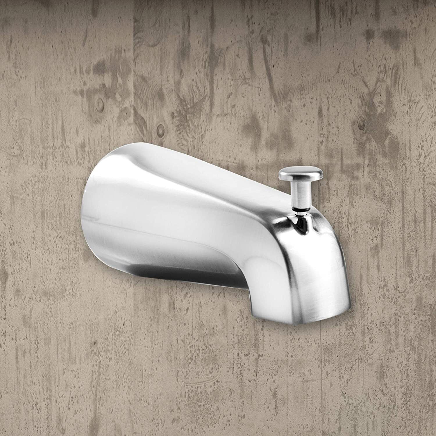 Slip On 4 1/2" Copper Pipe Universal Bathroom Tub Spout w/ Diverter Heavy Duty