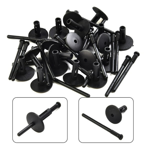 Kit de Rivets pour Pare-Chocs, 50 Pcs Accessoires Écrous Pièces en Nylon Plastique