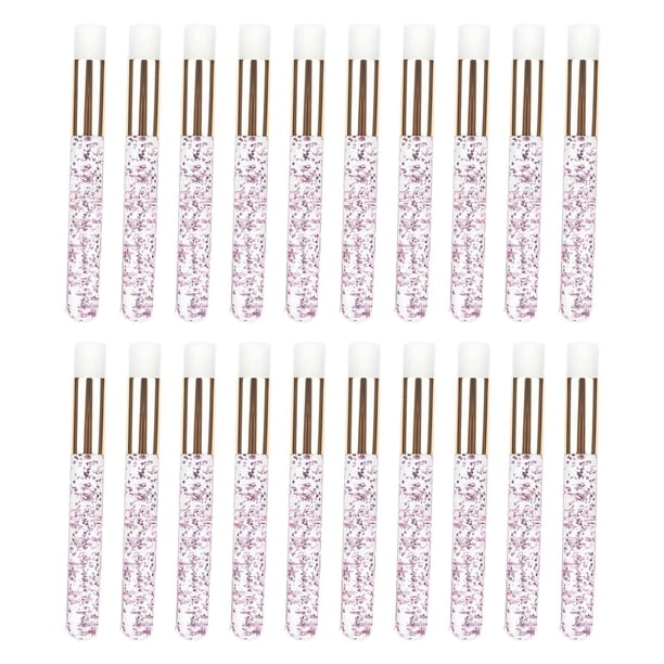 Vogacara 20 Pieces Lash Shampoo Brushes Cosmetic Remover Off Lash Peel Tool Pinceles de maquillaje y herramientas Oro rosado
