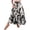 Black, variant on New Spring Summer Fashion Ball Gown Long Skirt Women Elegant Regular Fit A-line Pleated Skirts Ladies Casual Printed Suit Skirt