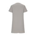 thumbnail image 5 of FengLS Women's Plus Size Dress Summer Comfy Wide Hem Short Dress with Pockets Causal Breathable V-Neck Short Sleeves Vacation Dress, 5 of 6