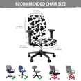 thumbnail image 5 of ZUXONGSY Cow Print Office Chair Cover Set of 2 Piece Mid Back Chair Covers Expandable Computer Desk Chair Seat Cover Replacement Furniture Protector for Family Friends, 5 of 7