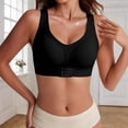thumbnail image 6 of Front Closure Posture Bras Back Brace Posture Corrector Push Up Bra Bralettes for Women With Support Jelly Bras for Women Wireless Bras Wireless Bra Posture Support Bra No Underwire 1PC Black, 6 of 8