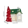 thumbnail image 3 of yuHome Christmas Lighted Snow House Ceramic Decor Ornament | Led Winter Village Tabletop Figurine with Glowing Window | Festive Holiday Mantel Shelf Windowsill Decoration for Home Winter Themed Party, 3 of 7