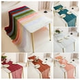 thumbnail image 2 of Table Chemin Lavable en Machine Résistant aux Déchirures Anti-Décoloration Respirant Drapeau de Table Froissé pour Table à Manger, 2 of 8
