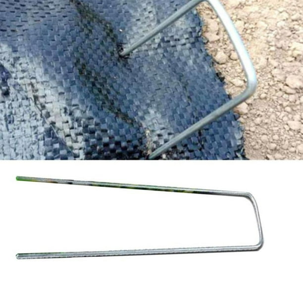 TiTo Titanium Lot de 6 piquets de tente de camping robustes avec crochet et clou - Piquets de tente de jardin légers pour sol dur, randonnée, décorations de Noël en plein air
