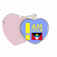 thumbnail image 1 of Soy de Antigua y Barbuda Bolsa de viaje Mirror maquillaje corazón rosa, 1 of 4