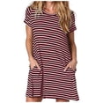 thumbnail image 1 of DPTALR Robe Longue d'Été Sans Manches à Rayures pour Femmes, 1 of 8