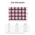 thumbnail image 5 of Honeii Heart Plaid print throw blanket, crafted from cozy cotton flannel, offers versatile home decor as a bedding suitable for all seasons.-80"x60", 5 of 6