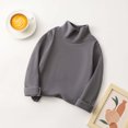 thumbnail image 2 of GigrtiJin Children's Thermal Undershirts Tops Boys Girls Turtleneck Solid Color Blouse Long Sleeve Casual Comfy Top, 2 of 3