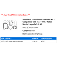 thumbnail image 2 of Automatic Transmission Overhaul Kit - Compatible with 1977 - 1987 Aston Martin Lagonda 5.3L V8 1978 1979 1980 1981 1982 1983 1984 1985 1986, 2 of 2