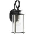 thumbnail image 3 of Progress Lighting Squire 1-Light Small Wall Lantern, Steel, Black Finish, Clear Glass Shade, 3 of 7