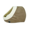thumbnail image 7 of SUSSEXHOME Pets 13.8 x 17.7 x 13.8 Inches Washable Dog Bed for Small Dogs - Cozy Pet Tent Design Plush Dog Cave Bed - Semi Covered Hooded Cat Bed - BROWN, 7 of 7