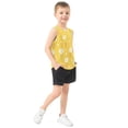 thumbnail image 4 of Yellow Background Cute Daisies Carrots Vest Undershirt Tank Top Sleeveless Quick Dry 7-8Y, 4 of 7