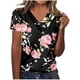 thumbnail image 4 of Camiseta de Manga Corta con Cuello en V, Camiseta Larga de Moda Y Ligera para Mujeres, 4 of 5