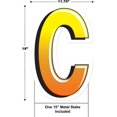 thumbnail image 2 of Beistle Plastic Letter C Yard Sign with Metal Stakes-Happy Birthday Party Outdoor Lawn Decoration, 18" x 11.75", Yellow/Orange/White/Black, 2 of 7