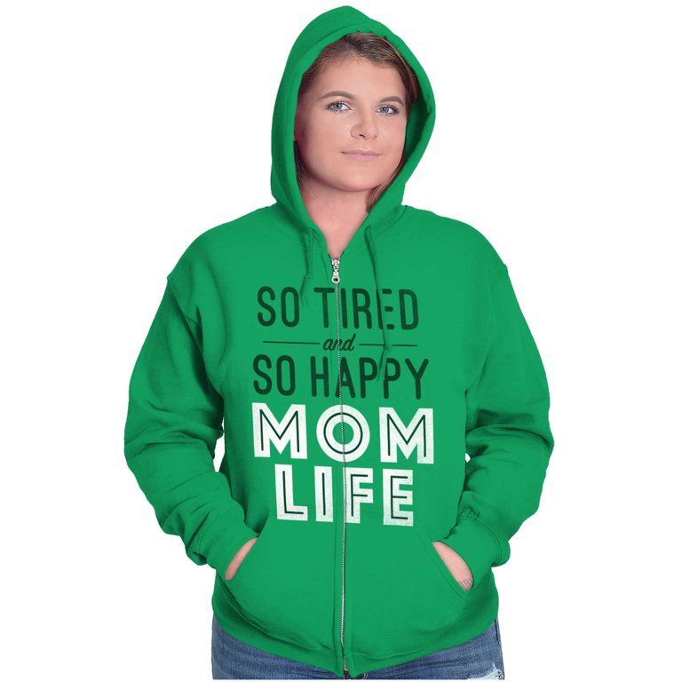 Best Mom Ever Cute Happy Mothers Day Zip Hoodie Sweatshirt Women Brisco  Brands 2X