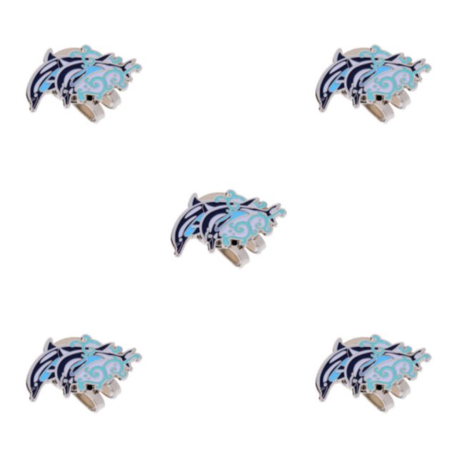 ZheElen Durable Pattern Magnetic Hat Clip Golf Ball Marker for Cap Visor Strong and Reliable Style A 5Set