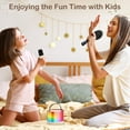 thumbnail image 3 of FanFun Juego de Máquina de Karaoke Mini, Altavoz Portátil de Karaoke Bluetooth con Micrófonos Inalámbricos, Luces Coloridas, 4 Voz Mágica Divertida, Regalo Ideal para Niñas/niños, D23W, 3 of 8