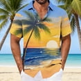 thumbnail image 2 of Stamzod Mens Button Down Short Sleeve Shirt Casual Summer Beach Shirts Hawaiian Shirt for Men Multicolor I XL, 2 of 6