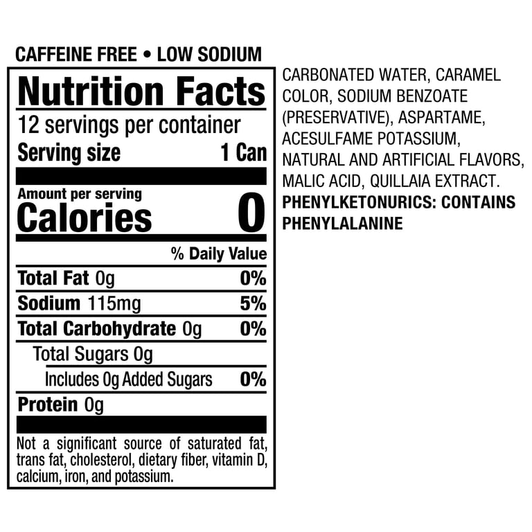 A&W Zero Sugar, Caffeine Free, Vanilla Root Beer Soda, 12 fl oz