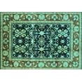 thumbnail image 1 of Ahgly Company Indoor Rectangle Oriental Turquoise Blue Industrial Area Rugs, 5' x 8', 1 of 4