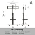 thumbnail image 7 of FITUEYES Rolling TV Floor Stand for 32 - 70 Inch TVs, with 2 Shelvs, 7 of 7
