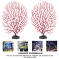 thumbnail image 2 of 2pcs Fish Tank Simulation Sea Fan Corals Plastic Water Plant Decor (Medium Size), 2 of 8
