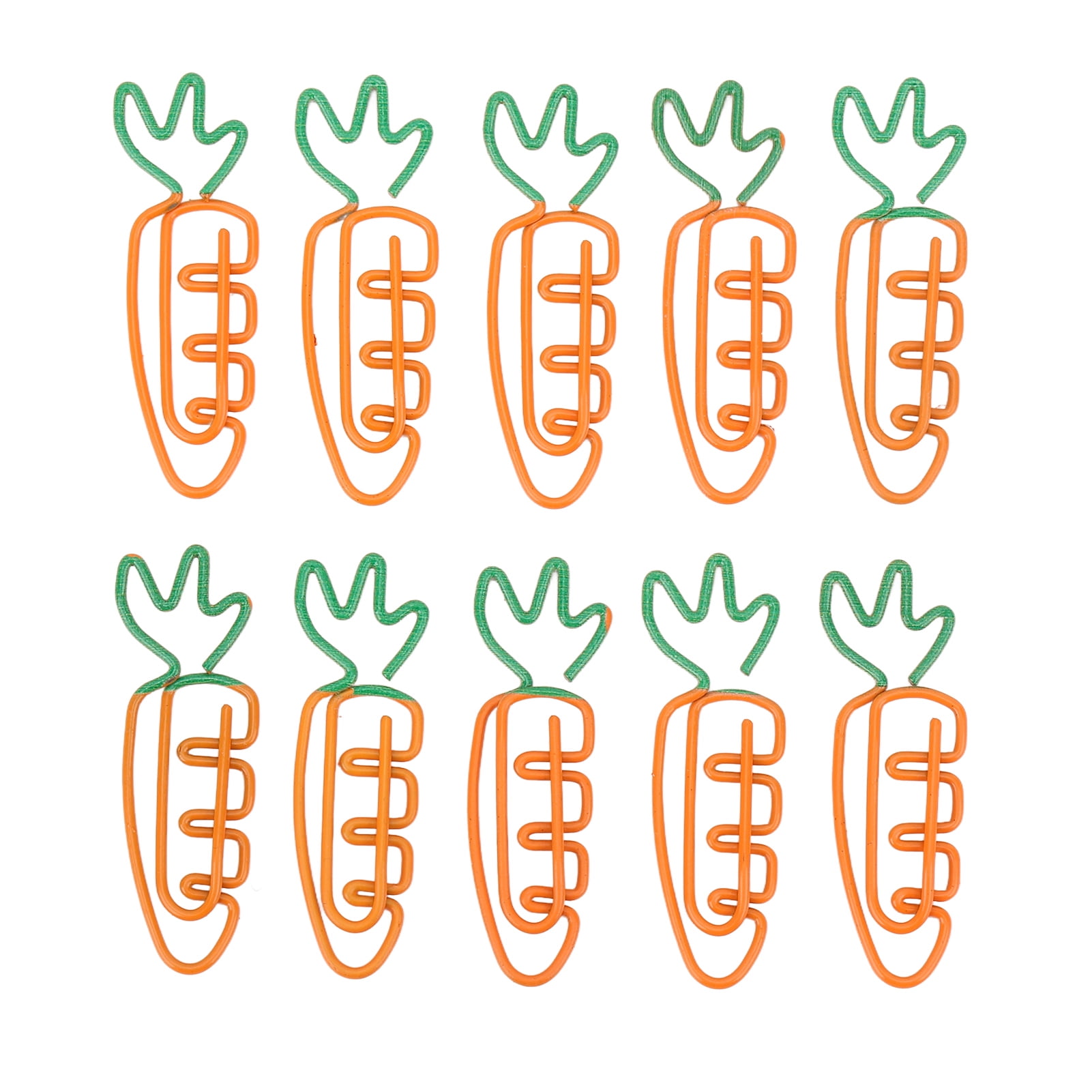 YAHHU 100Pcs Carrot Paper Clips Electroplated Metal Nonslip Rustproof Cute Paper Clips for Document Files Letters Office Desk Stationery Organization Accessories, 5.51 inches / 14.00 cm