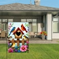 thumbnail image 3 of JOOCAR Linen Garden Flag with Birds and Flowers for Spring Summer Home Outdoor Garden Yard Door Decor 12x18 inch, 3 of 5