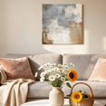 thumbnail image 6 of Canvas Wall Art Brown Grey White Canvas Art Print Abstract Art Modern Oil Painting Pictures Wall Decor for Living Room Bedroom Artwork Decorations Stretched Framed Ready to Hang 10"x10", 6 of 9
