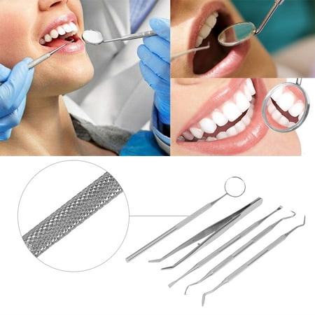 Tartar Removing Kit Ejoyous Professional Stainless Steel Dentist Explorer Probe Set Teeth Clean Hygien Examination (Best Way To Remove Tartar From Teeth)
