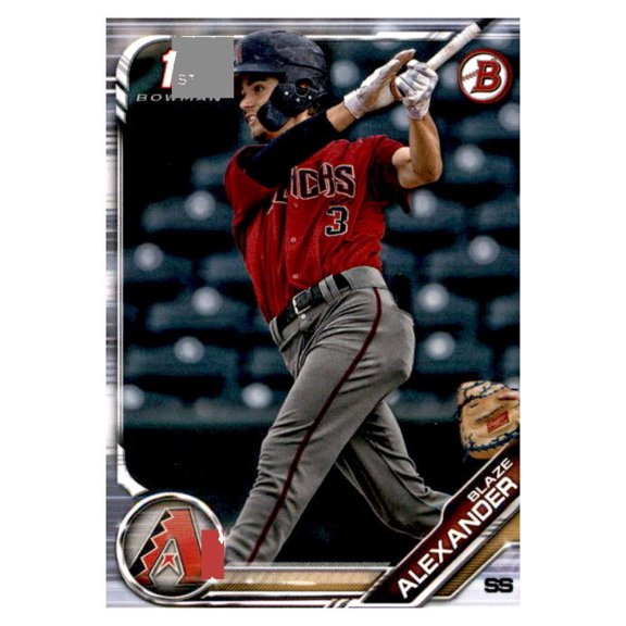 Collectible 2019 Bowman Prospects #BP-53 Blaze Alexander RC Rookie Arizona Diamondbacks MLB Baseball Trading Card