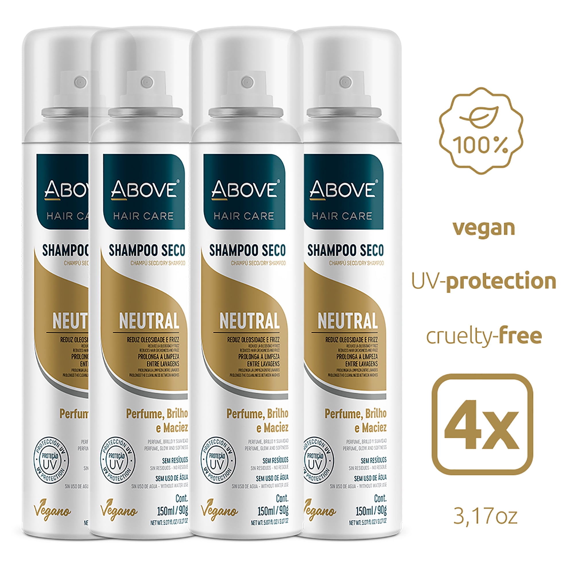 ABOVE Dry Shampoo Set, Volumizing Hair Products, Neutral, 4 Pcs