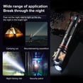 thumbnail image 4 of Tignapoo Pailide High-Power Flashlight with Zoom, Fluorescent Stripes, Aluminum Alloy, White Laser Beam, Window Breaker, USB Charging, 18650 Battery, Gift Box Included, 4 of 7