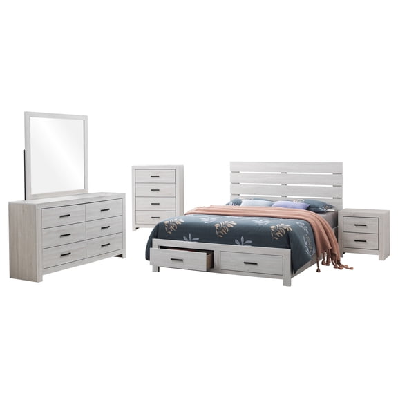 Brantford 5-piece Eastern King Bedroom Set Coastal White