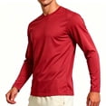 thumbnail image 2 of Avirosel Men's Lightweight Quick Dry Mesh Shirts Casual Long Sleeve Workout Athletic Tops for Gym Running Red, 2 of 7