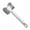 Silver, variant on Dual Side Meat Tenderizer Aluminum Mallet 9" Textured & Flat Hammer Beef Chicken Steak Pounder Kitchen Tool Ergonomic Handle