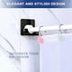 thumbnail image 3 of 2 Piece Acrylic Bath Shower Curtain Pole Holder for the Wall Curtain Rod Retainer Square Shower Rod, 3 of 5
