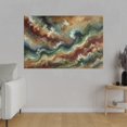 thumbnail image 3 of Abstract Art Waves - Canvas Ready to Hang! Wall Art Decor, Earth Tones, 3 of 4