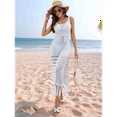 thumbnail image 5 of Loose Beach Cover Up Women'S Knit Dress Gray S, 5 of 7