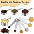 thumbnail image 5 of Square 14-Piece Measuring Cups and Spoons Set, Nesting Stainless Steel Measuring Cups Spoons with Plastic Measuring Cup for Dry and Liquid Ingredients, Kitchen Cooking & Baking Gadgets, 5 of 6