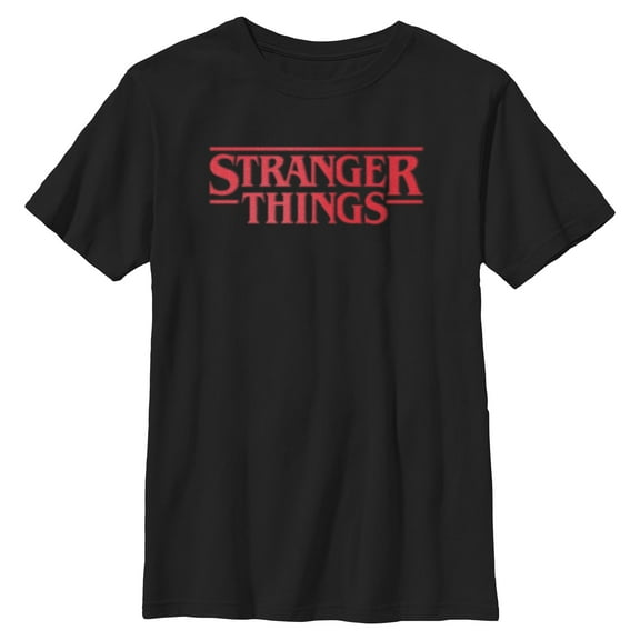 Netflix Boys' Stranger Things Blurry Classic Red Logo T Shirt