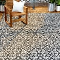thumbnail image 2 of Nicole Miller New York Patio Country Danica Transitional Geometric Indoor/Outdoor Area Rug, Black/Grey, 1'9"x2'11", 2 of 9
